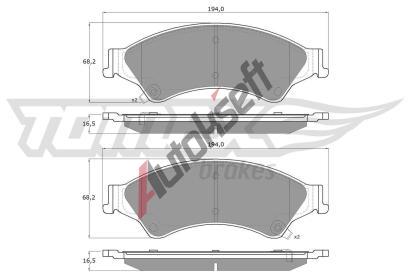 TOMEX Brakes Sada brzdovch destiek TMX TX 19-22, TX 19-22