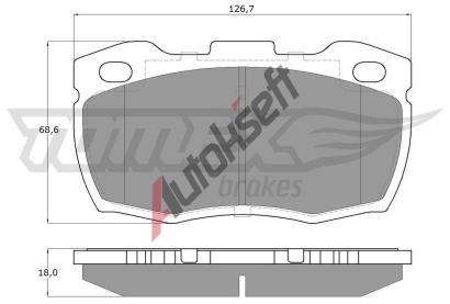 TOMEX Brakes Sada brzdovch destiek TMX TX 19-23, TX 19-23
