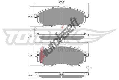 TOMEX Brakes Sada brzdovch destiek TMX TX 19-27, TX 19-27
