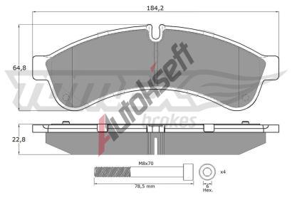 TOMEX Brakes Sada brzdovch destiek TMX TX 19-30, TX 19-30