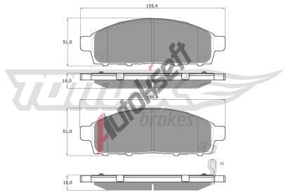 TOMEX Brakes Sada brzdovch destiek TMX TX 19-31, TX 19-31