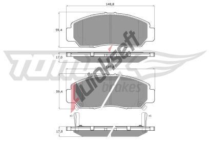 TOMEX Brakes Sada brzdovch destiek TMX TX 19-32, TX 19-32