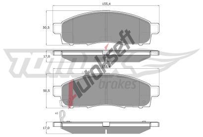 TOMEX Brakes Sada brzdovch destiek TMX TX 19-37, TX 19-37