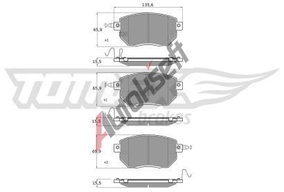 TOMEX Brakes Sada brzdovch destiek TMX TX 19-39, TX 19-39