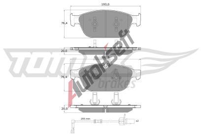 TOMEX Brakes Sada brzdovch destiek TMX TX 19-40, TX 19-40