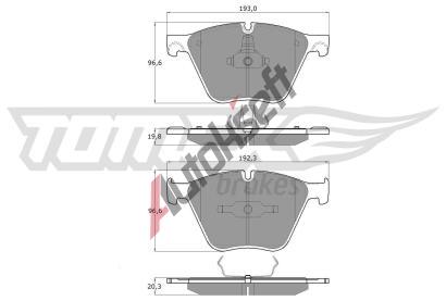 TOMEX Brakes Sada brzdovch destiek TMX TX 19-45, TX 19-45