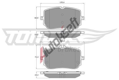 TOMEX Brakes Sada brzdovch destiek TMX TX 19-48, TX 19-48