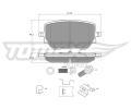 TOMEX Brakes Sada brzdovch destiek ‐ TMX TX 19-49