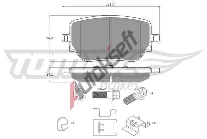 TOMEX Brakes Sada brzdovch destiek TMX TX 19-49, TX 19-49