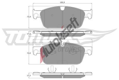 TOMEX Brakes Sada brzdovch destiek TMX TX 19-50, TX 19-50