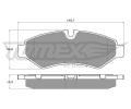 Sada brzdovch destiek TOMEX Brakes ‐ TMX TX 19-51