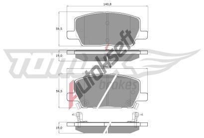 TOMEX Brakes Sada brzdovch destiek TMX TX 19-55, TX 19-55