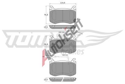 TOMEX Brakes Sada brzdovch destiek TMX TX 19-56, TX 19-56