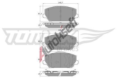 TOMEX Brakes Sada brzdovch destiek TMX TX 19-60, TX 19-60