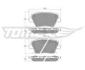 Sada brzdovch destiek TOMEX Brakes ‐ TMX TX 19-62