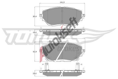 TOMEX Brakes Sada brzdovch destiek TMX TX 19-63, TX 19-63