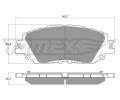 Sada brzdovch destiek TOMEX Brakes ‐ TMX TX 19-64