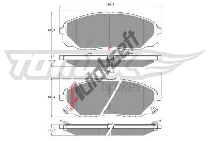 TOMEX Brakes Sada brzdov�ch desti�ek TMX TX 19-68, TX 19-68