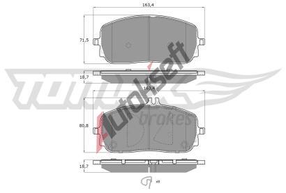 TOMEX Brakes Sada brzdovch destiek TMX TX 19-71, TX 19-71