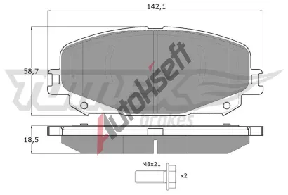 TOMEX Brakes Sada brzdovch destiek TMX TX 19-74, TX 19-74