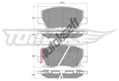TOMEX Brakes Sada brzdovch destiek TMX TX 19-75, TX 19-75