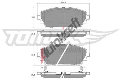 TOMEX Brakes Sada brzdovch destiek TMX TX 19-77, TX 19-77