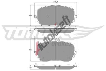 TOMEX Brakes Sada brzdovch destiek TMX TX 19-78, TX 19-78