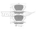 Sada brzdovch destiek TOMEX Brakes ‐ TMX TX 19-81