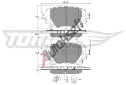 TOMEX Brakes Sada brzdovch destiek TMX TX 19-81, TX 19-81