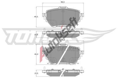 TOMEX Brakes Sada brzdovch destiek TMX TX 19-84, TX 19-84