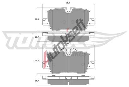 TOMEX Brakes Sada brzdovch destiek TMX TX 19-85, TX 19-85