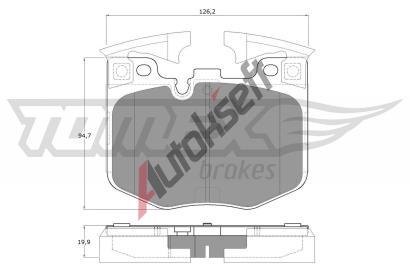 TOMEX Brakes Sada brzdovch destiek TMX TX 19-86, TX 19-86