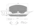 TOMEX Brakes Sada brzdovch destiek ‐ TMX TX 19-87
