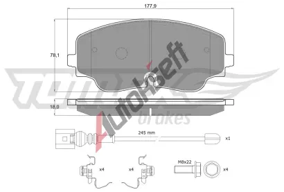 TOMEX Brakes Sada brzdovch destiek TMX TX 19-87, TX 19-87