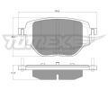 Sada brzdovch destiek TOMEX Brakes ‐ TMX TX 19-91