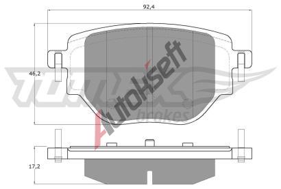 TOMEX Brakes Sada brzdových destiček TMX TX 19-91, TX 19-91 TOMEX Brakes Sada brzdových destiček TMX TX 19-91, TX 19-91