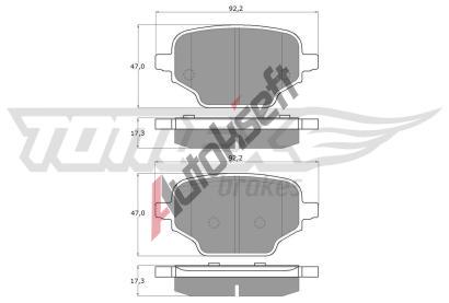 TOMEX Brakes Sada brzdovch destiek TMX TX 19-92, TX 19-92