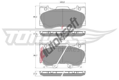TOMEX Brakes Sada brzdovch destiek TMX TX 19-93, TX 19-93