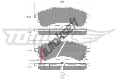 TOMEX Brakes Sada brzdovch destiek TMX TX 19-94, TX 19-94