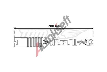 TOMEX Brakes Výstražný kontakt opotřebení obložení TMX TX 30-29, TX 30-29  TOMEX Brakes Výstražný kontakt opotřebení obložení TMX TX 30-29, TX 30-29