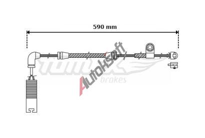 TOMEX Brakes Výstražný kontakt opotřebení obložení TMX TX 30-37, TX 30-37 TOMEX Brakes Výstražný kontakt opotřebení obložení TMX TX 30-37, TX 30-37