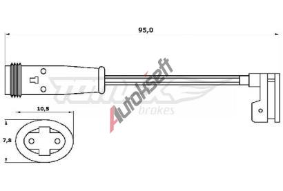TOMEX Brakes Výstražný kontakt opotřebení obložení TMX TX 30-56, TX 30-56 TOMEX Brakes Výstražný kontakt opotřebení obložení TMX TX 30-56, TX 30-56