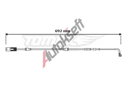 TOMEX Brakes Výstražný kontakt opotřebení obložení TMX TX 30-68, TX 30-68 TOMEX Brakes Výstražný kontakt opotřebení obložení TMX TX 30-68, TX 30-68