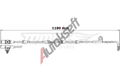 TOMEX Brakes Výstražný kontakt opotřebení obložení TMX TX 31-33, TX 31-33 TOMEX Brakes Výstražný kontakt opotřebení obložení TMX TX 31-33, TX 31-33