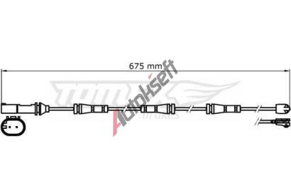 TOMEX Brakes Výstražný kontakt opotřebení obložení TMX TX 31-35, TX 31-35 TOMEX Brakes Výstražný kontakt opotřebení obložení TMX TX 31-35, TX 31-35