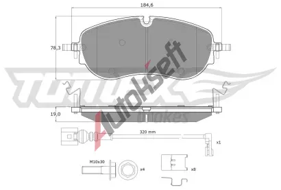 TOMEX Brakes Sada brzdovch destiek TMX TX 60-00, TX 60-00