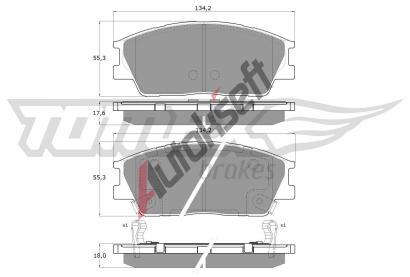 TOMEX Brakes Sada brzdovch destiek TMX TX 60-01, TX 60-01