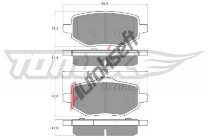 TOMEX Brakes Sada brzdovch destiek TMX TX 60-02, TX 60-02
