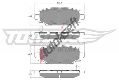 TOMEX Brakes Sada brzdovch destiek TMX TX 60-03, TX 60-03