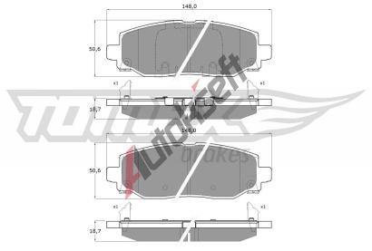 TOMEX Brakes Sada brzdovch destiek TMX TX 60-04, TX 60-04